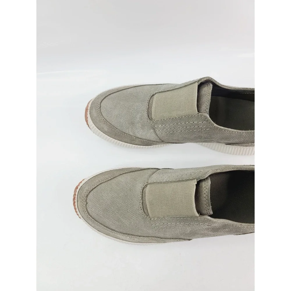 Sorel, Fabric Slip-On Sneakers, Women's, Size 7, Olive Green‎ Color.